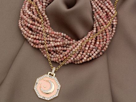 Нить бусин из родохрозита 3,5мм