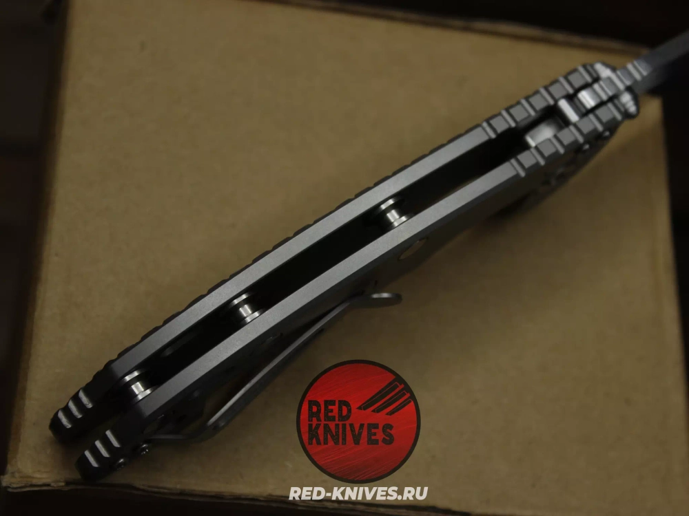 Нож HINDERER XM-18 SPEARPOINT Slicer TITANIUM - фрезеровка волны RK-474