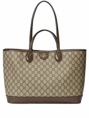 Сумка-тоут Gucci Ophidia среднего размера бежевый