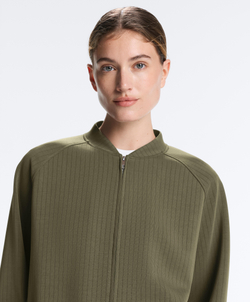 Oysho Куртка-бомбер в полоску, хаки