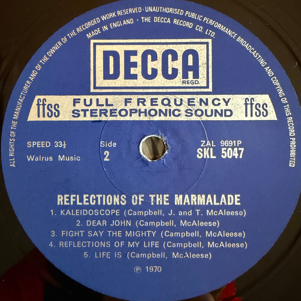 The Marmalade ‎– Reflections Of The Marmalade (Англия 1970г.) Т