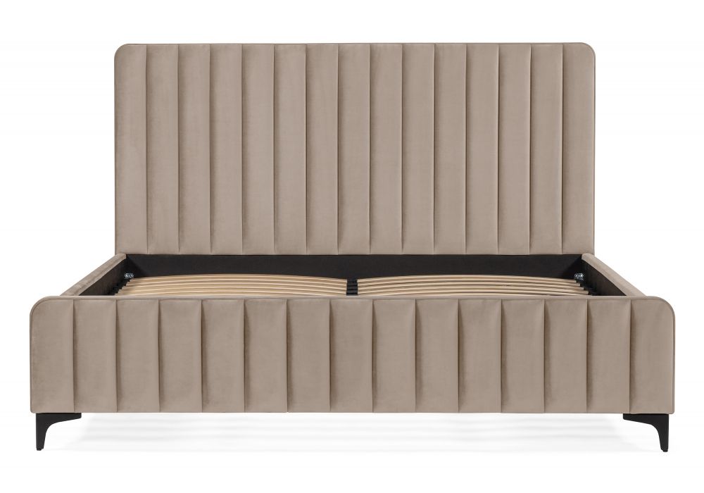 Двуспальная кровать Амелия 160х200 без ПМ бежевая