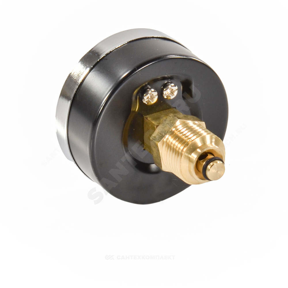 Термоманометр МД04 осевой Дк80 0-1,6 МПа G1/4" 120С с переходником на G1/2" ЭКОМЕРА МД04-80-G-1,6МПа-120-ОИ