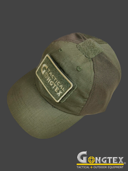 Бейсболка (кепка) сетчатая Gongtex Ripstop Baseball Cap с велкро панелью. Олива