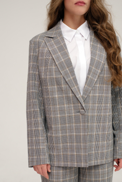 Жакет женский 4548зпб, клетка #412Клг044548зпб