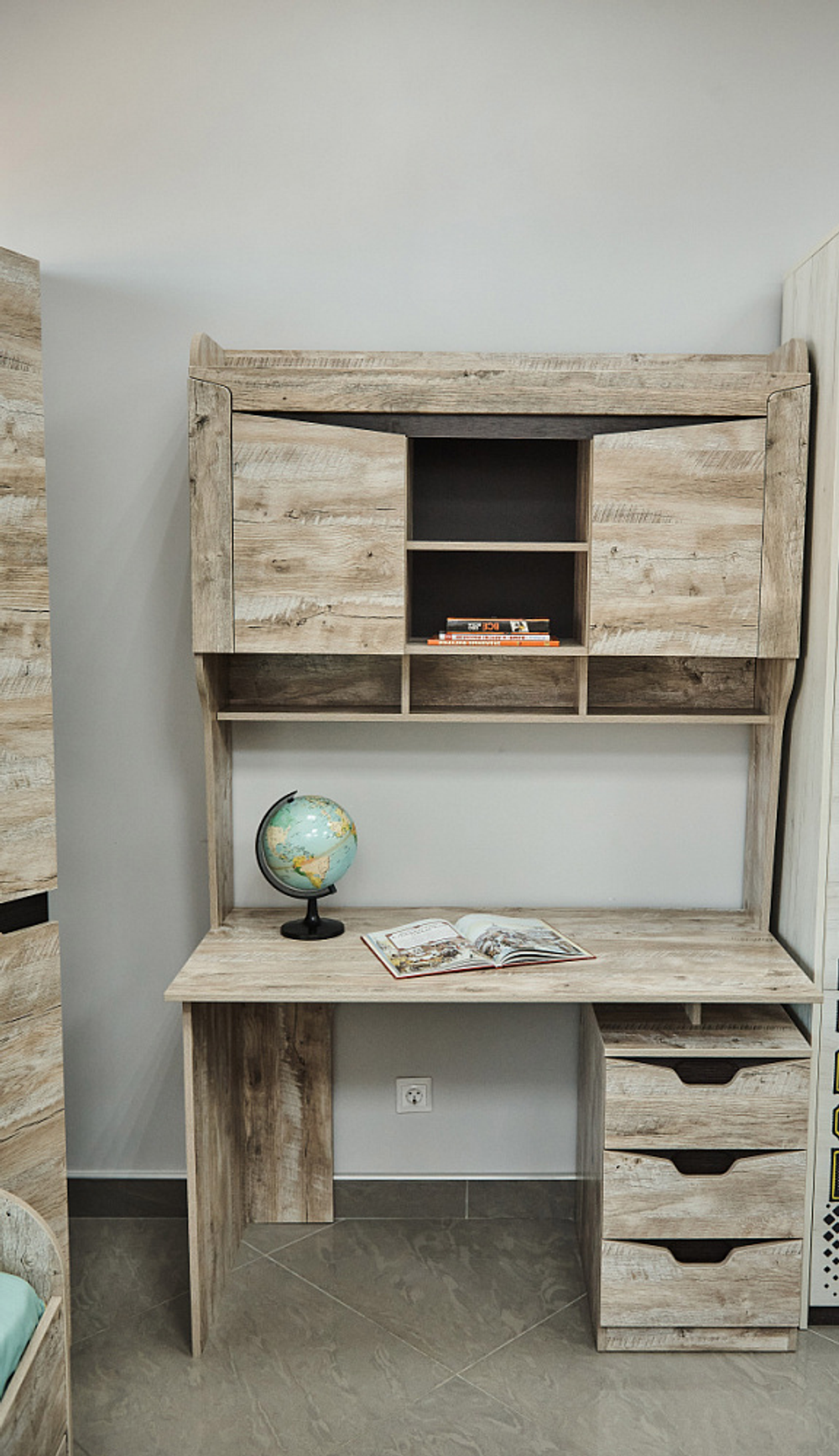 Надставка на стол Хилтон дуб юкон/гранж