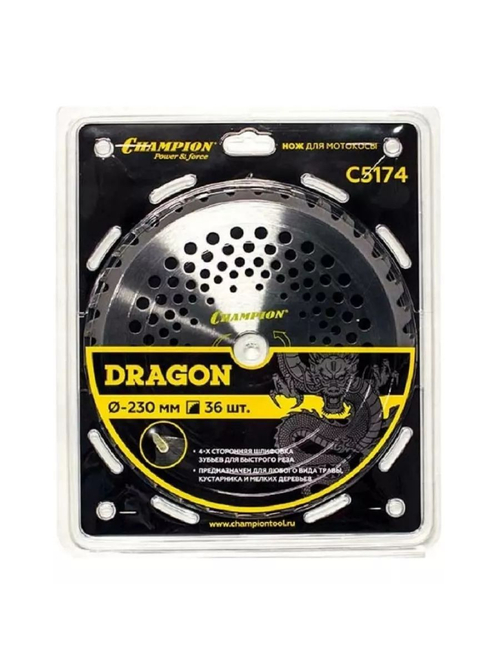 Нож для мотокосы 36/230/25,4 Champion Dragon