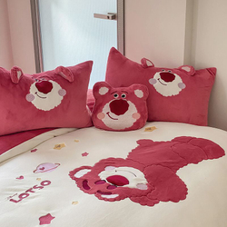 ZEPHYR HOME 1.5 Полуторка Плюш-Велюр Розовый мишка