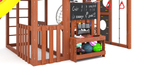 Детская площадка Савушка КУБ-3 (Махагон) подушками и коконом