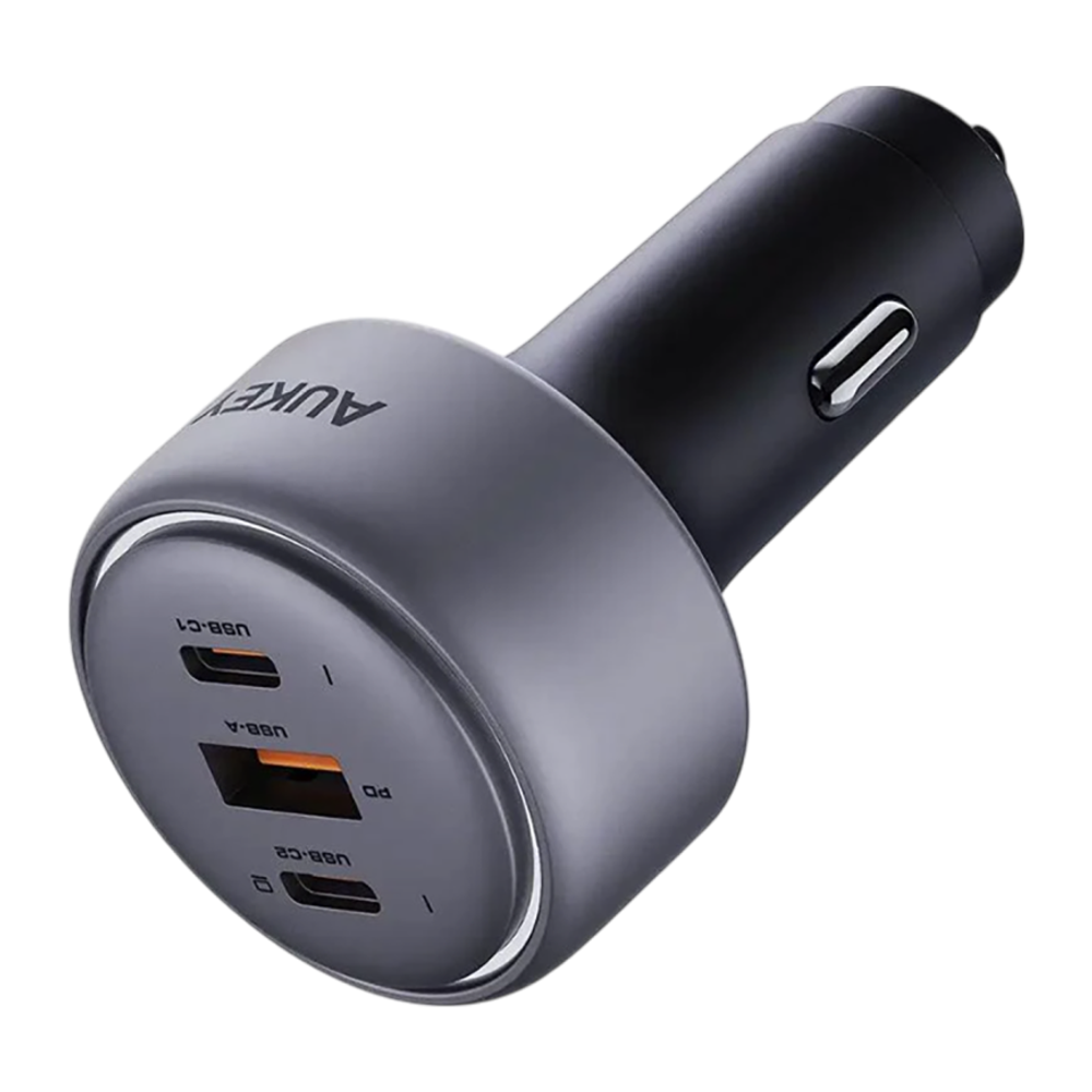 Автомобильное зарядное устройство AUKEY Pathfinder Mix 3 мощностью 100 Вт (2 USB-C, USB-A) Есть LED-индикация и поддержка PD и PPS