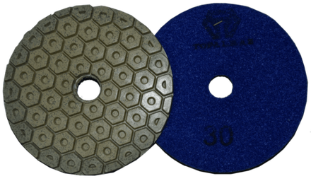 АГШК ВПК9-100 (Влажная полировка камня, диаметр 100 мм). Гайка. #30 - 3000 грит. Премиум.