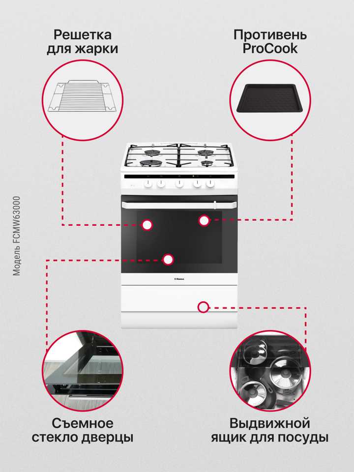 Комбинированная плита Hansa FCMW63000
