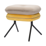 Пуф Bergenson Bjorn Pea, велюр, бежевый/желтый