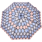 Зонт женский полуавтомат «Ultramarine- Маниока», микс 6 цветов, 8 спиц, d-100см, длина в слож. виде 28см, голубые цветы