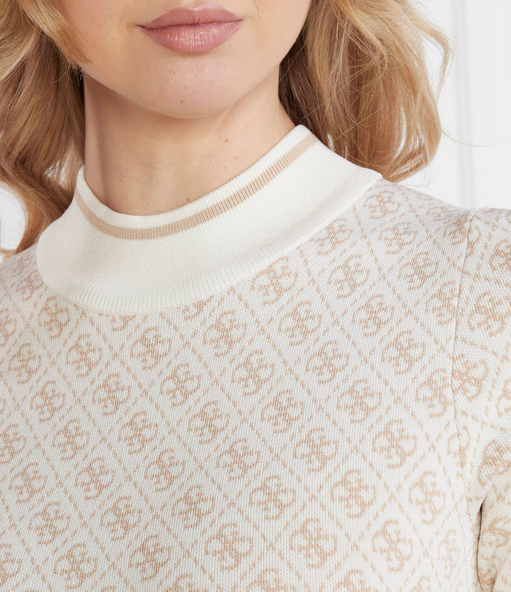 Платье SS LISE 4G LOGO SWTR GUESS - кремовый (W3YK39 Z37K0)