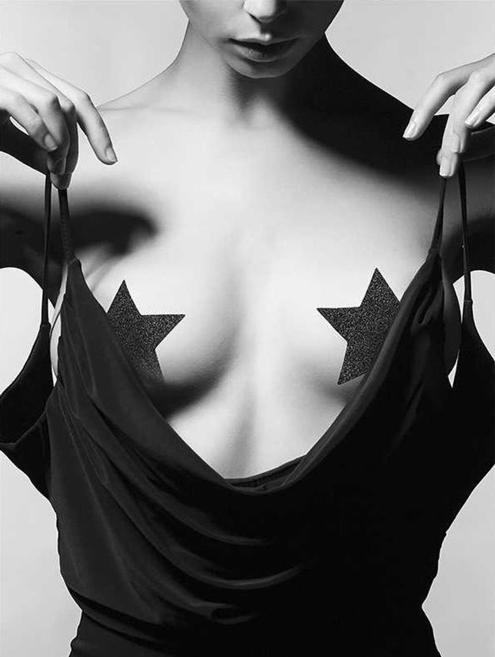 Черные пэстисы-звезды FLASH STAR PASTIES (Цвет: черный)