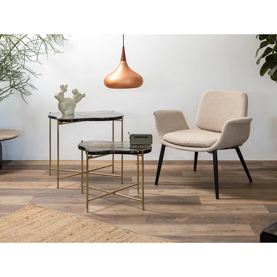 Кресло Hilde, серо-бежевое букле