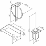 Набор аксессуаров для ванной AM.PM Inspire V2.0 AK50T0803W Хром