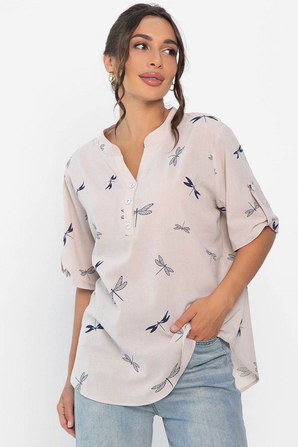 Блуза Флоретта (бежевая) Б13974-20М LT Collection