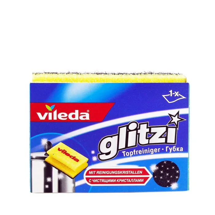 Vileda Губка Glitzi для кастрюль, 1 шт