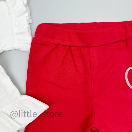 Комплект хлопковый "Яблочко" белый/красный