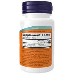 Now Foods Selenium 100 mcg 100 tablets, Селен