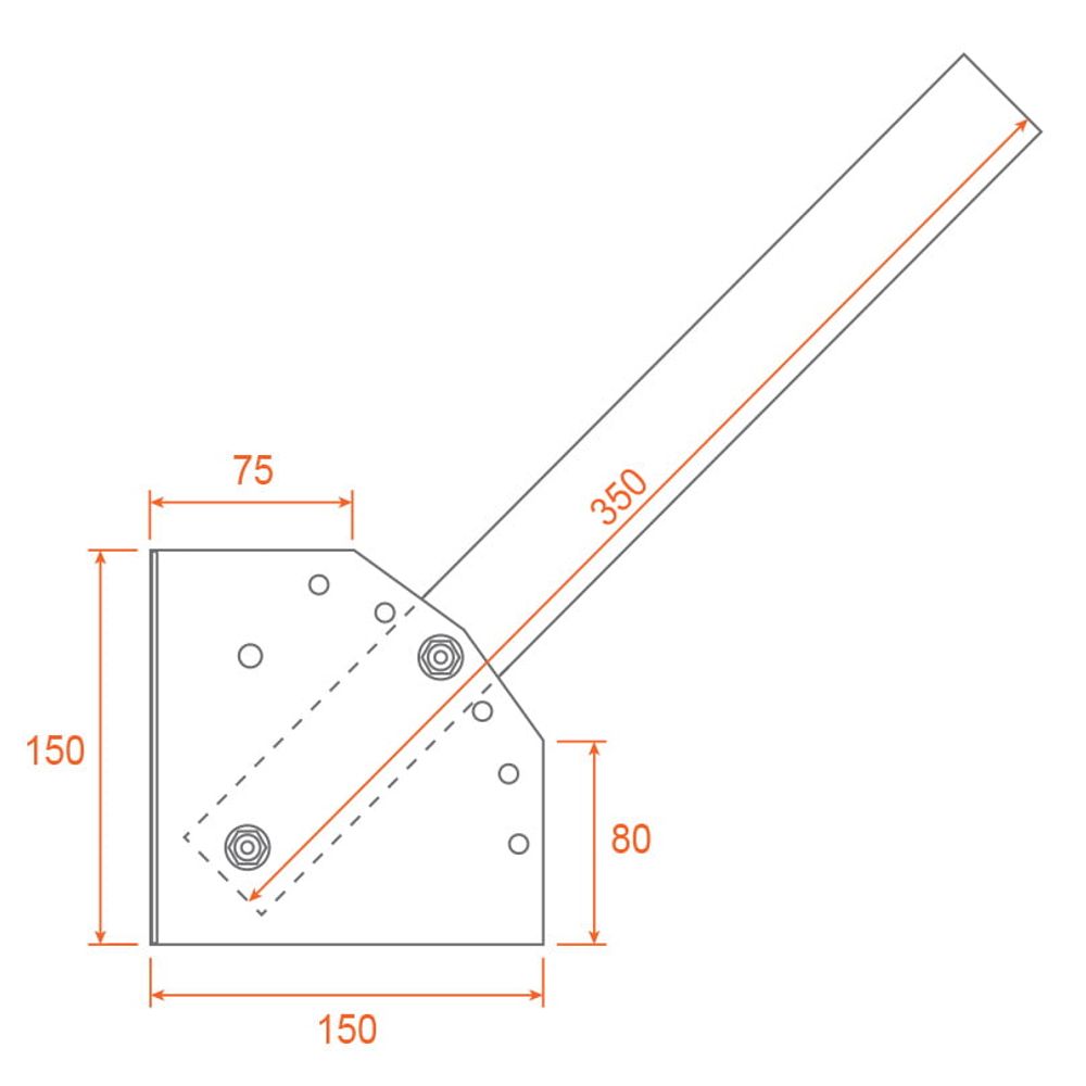Кронштейн универсальный для консольного светильника К1Н-0-0,35-СМ