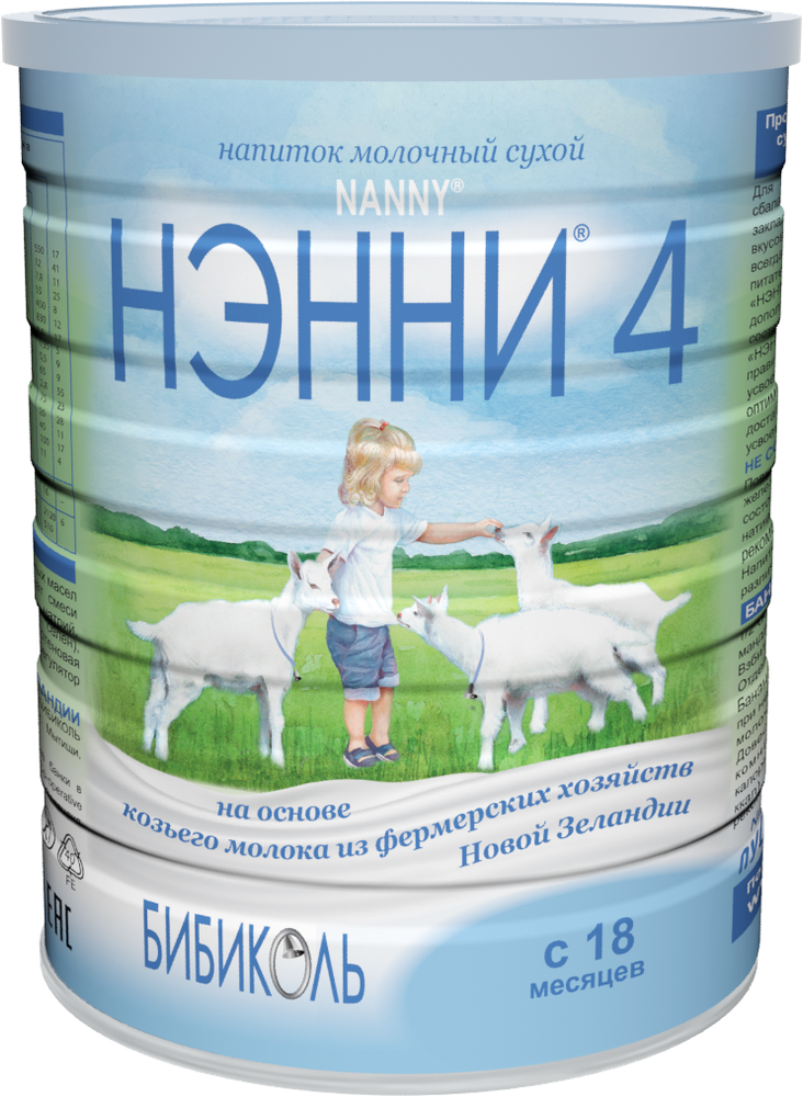 Нэнни 4 - мол. напиток на основе козьего молока, 18 мес. 400 гр