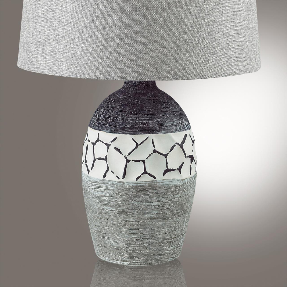 8118/1T COMFI LN26 489 серый, керамика/текстиль Настольная лампа E27 1*60W 220V AVALONA