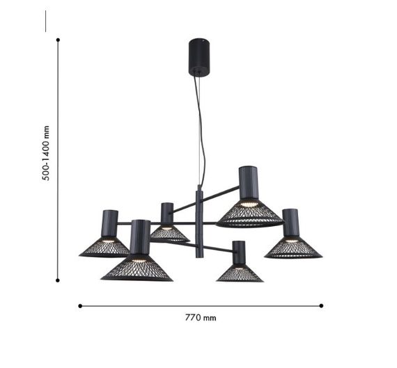 Подвесная светодиодная люстра F-Promo Metrics 4623-6P