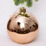 Новогодний шар 25 см «Глянец», шампань