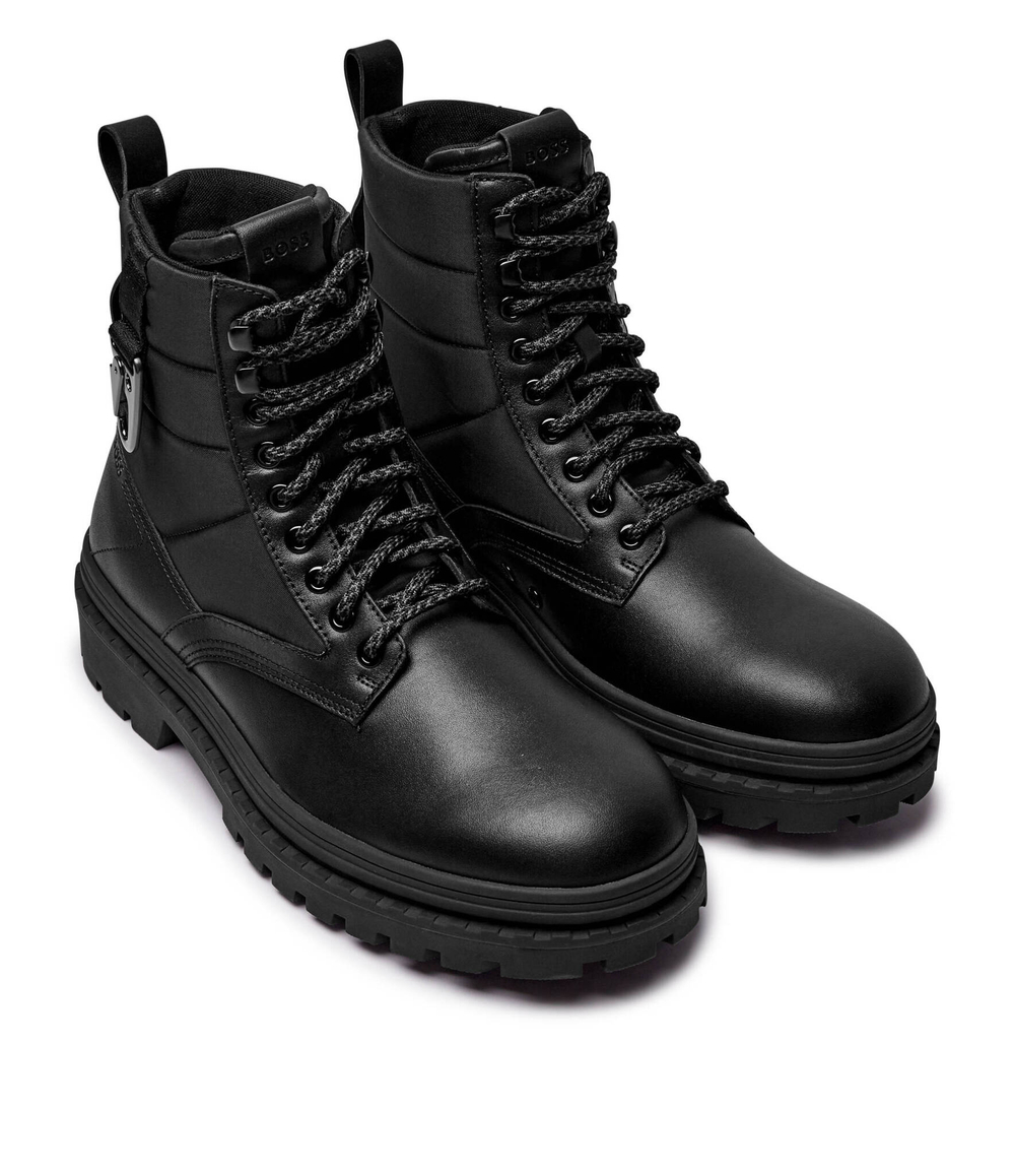 Кожаные трапперы Nebular_Halb_ltnyhw BOSS BLACK - черный(50529188)