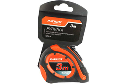Рулетка PATRIOT MTA-3, автостоп, ударопрочный корпус, обрезиненная, 3м 350005033