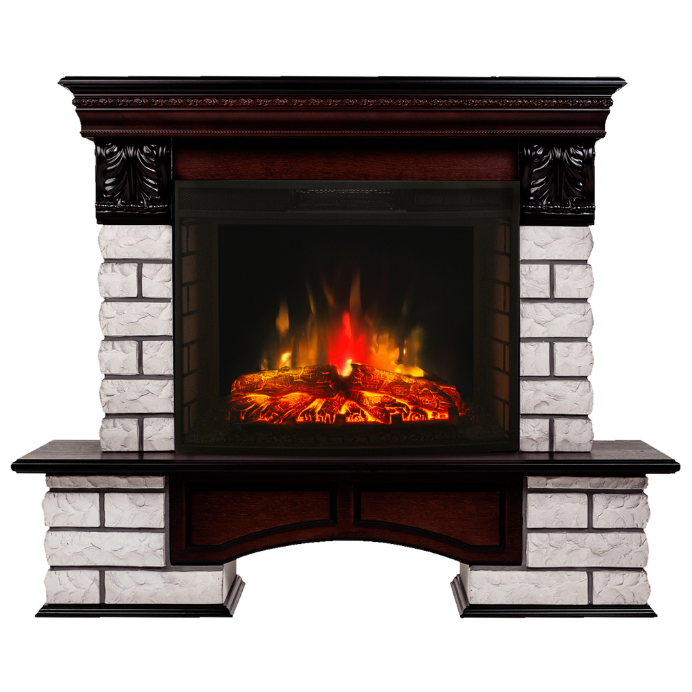 Каминокомплект Real Flame Country Lux Rock 25/25,5 AO с очагом Evrika 25,5