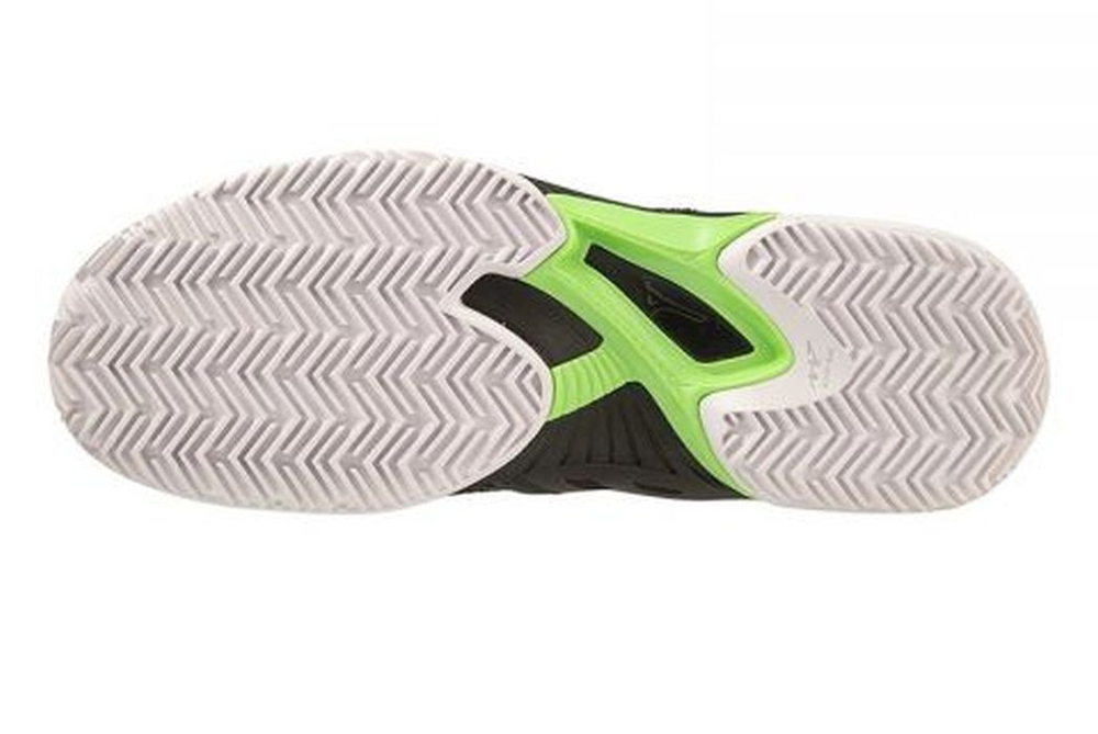 Мужские кроссовки теннисные Mizuno Wave Exceed Tour 5 CC - black/silver/techgree