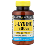 Mason Natural, L-лизин, 100 таблеток