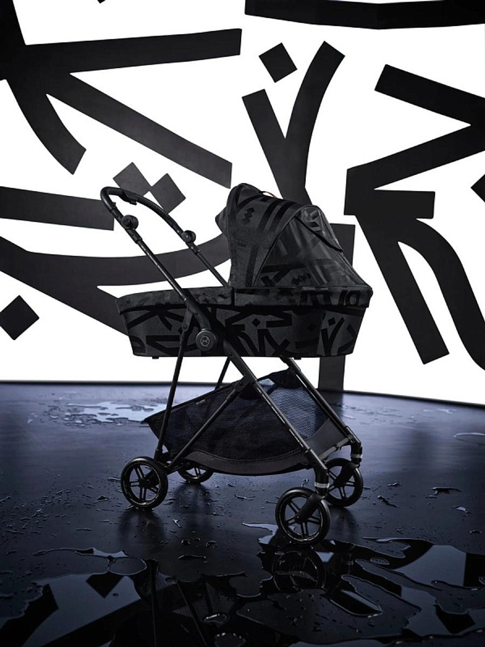 Коляска 2 в 1 Cybex Melio Street Real Black с дождевиком