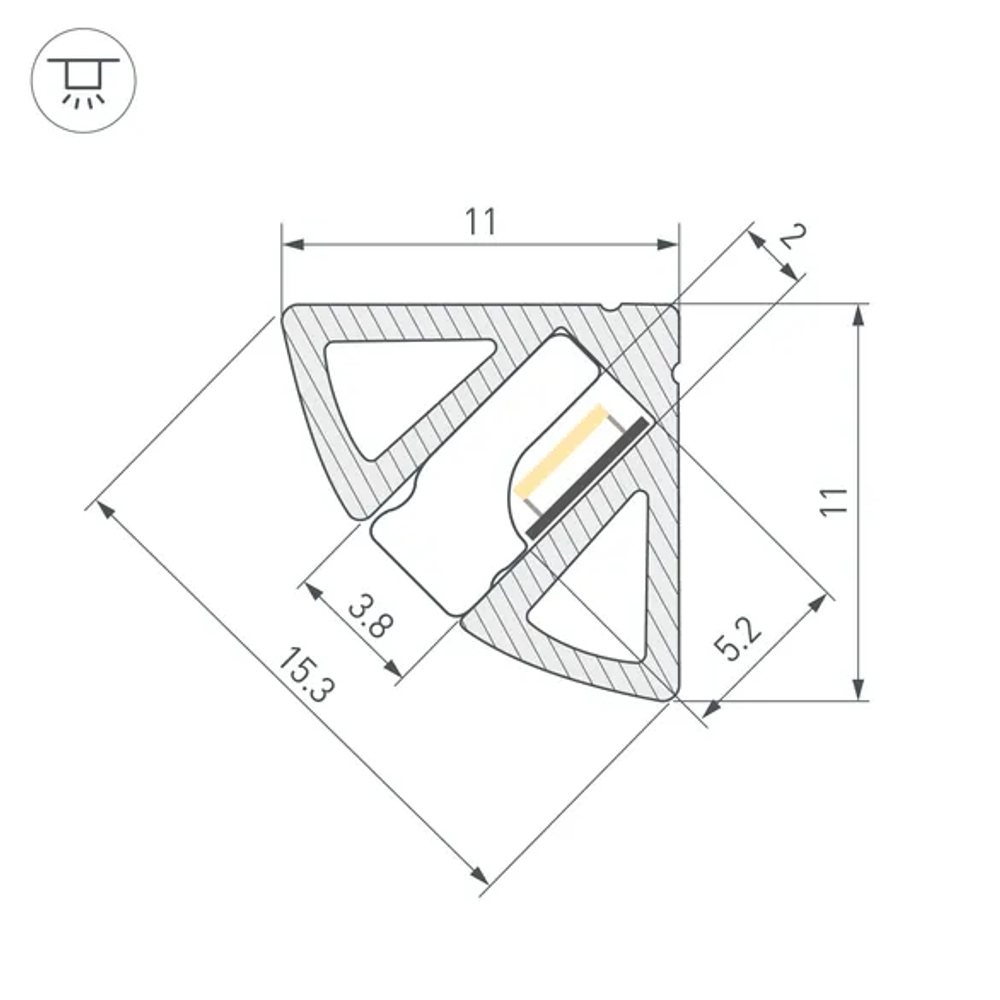 Профиль SL-KANT-H11-2000 ANOD OLIVE GREY (Arlight, Алюминий) 038197