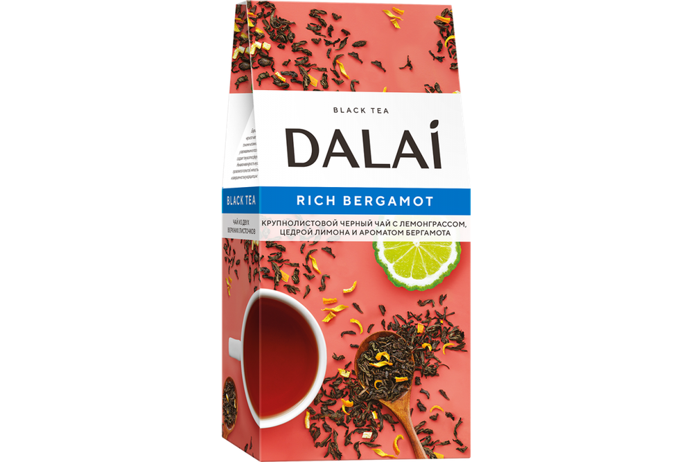 Чай черный крупнолистовой Dalai Rich Bergamot 80г