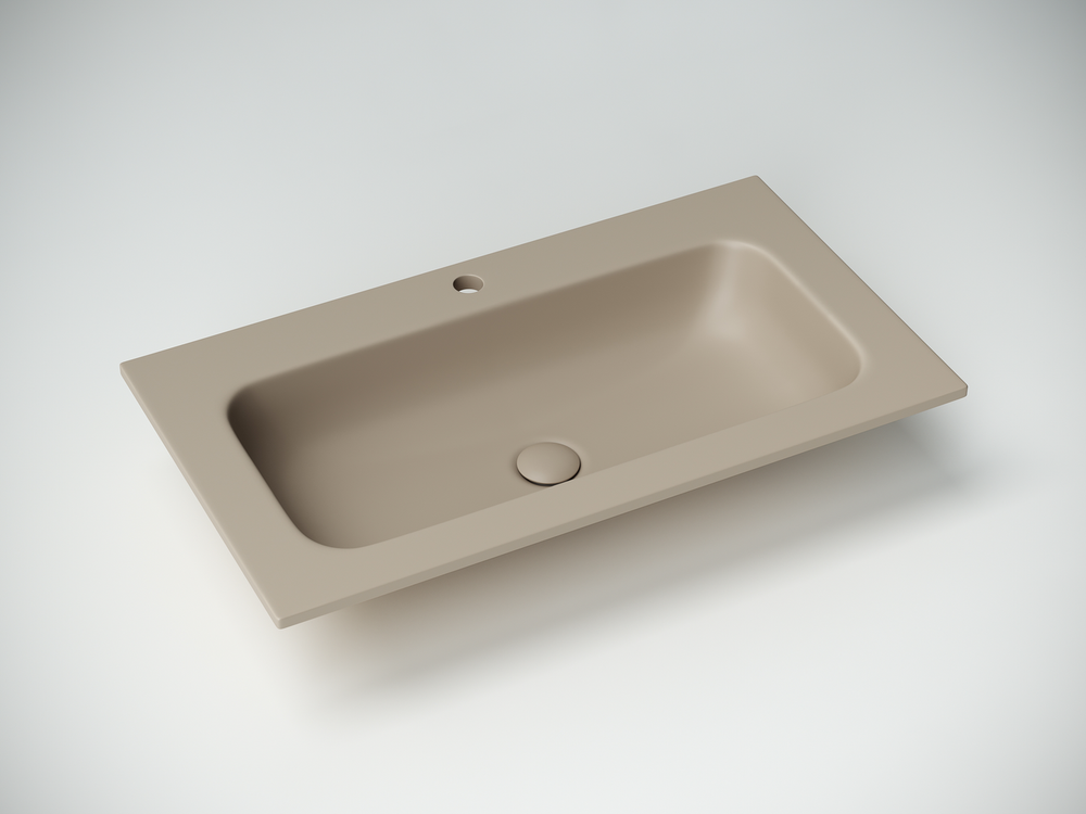 Раковина накладная Grace прямоугольная, с отверстием под смеситель, 810*457*137 мм, цвет капучино матовый, арт. CN7012MC