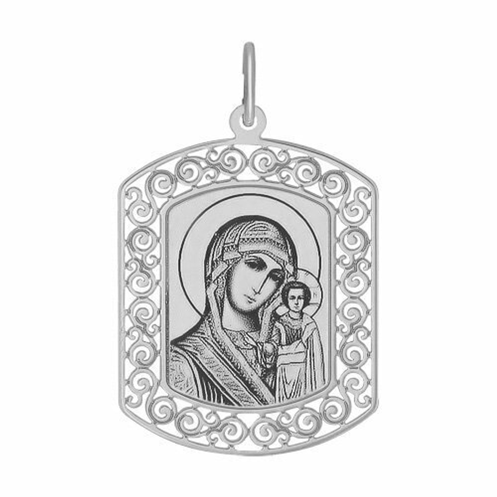 Иконка из серебра с лазерной обработкой
