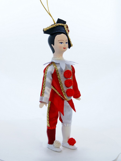 Кукла-подвеска фарфоровая Арлекин