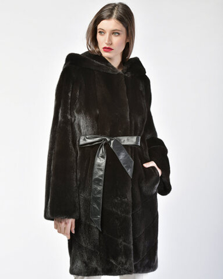 Шуба из меха норки