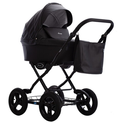 Детская коляска AroTeam Teramo Prima 2 в 1 05 черная кожа