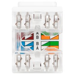 Люки ЭРА ОФИС 18-8002-01 Коннектор RJ45 CAT6 UTP Keystone, цвет белый