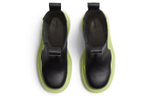 Bottega Veneta Leather Short Chelsea Boots Men"s Black Green