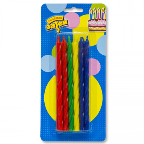 Свечи д/торта Спираль мульти