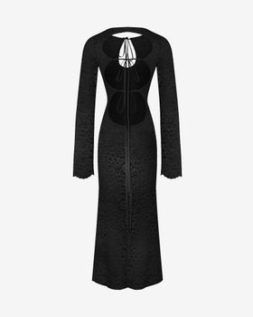 Платье миди из кружева с открытой спиной