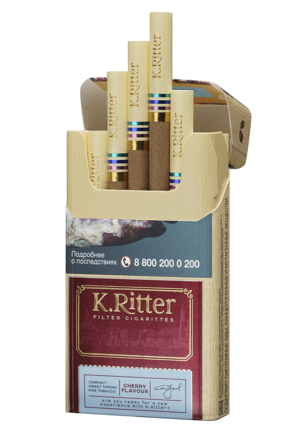 Сигариты с фильтром "K.Ritter" с ароматом ВИШНЯ КОМПАКТ (20шт.)