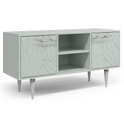 Тумба под ТВ Арт Колор leaves 117см Классик Сильвер Серый дым